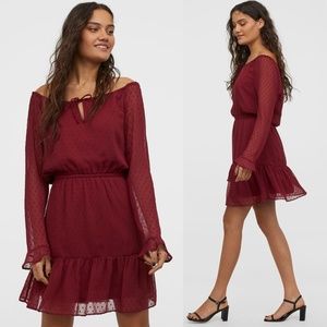 Red Chiffon Dress NWT